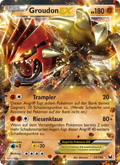 Groudon-EX, Karte 54 aus Erforscher der Finsternis