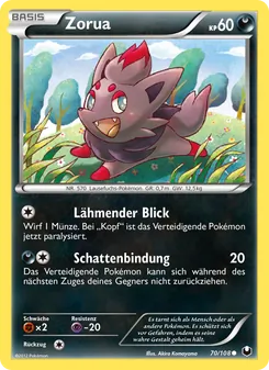 Zorua, Karte 70 aus Erforscher der Finsternis