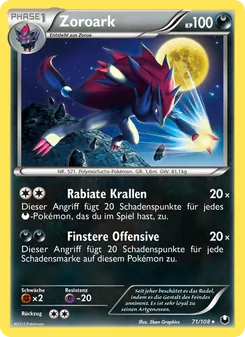 Zoroark, Karte 71 aus Erforscher der Finsternis
