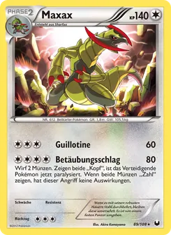 Maxax, Karte 89 aus Erforscher der Finsternis