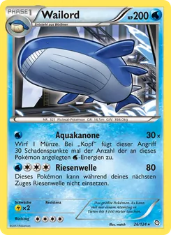 Wailord, Karte 26 aus Hoheit der Drachen