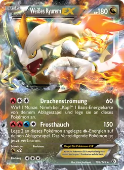 Weißes Kyurem-EX, Karte 103 aus Überschrittene Schwellen