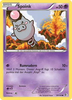 Spoink, Karte 59 aus Überschrittene Schwellen