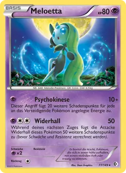 Meloetta, Karte 77 aus Überschrittene Schwellen