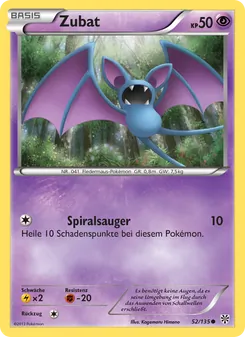 Zubat, Karte 52 aus Plasma-Sturm
