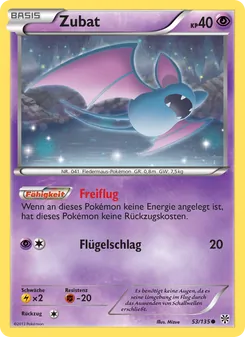 Zubat, Karte 53 aus Plasma-Sturm
