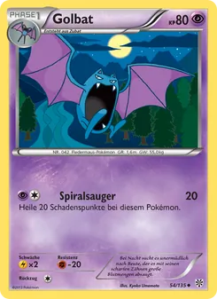 Golbat, Karte 54 aus Plasma-Sturm
