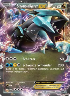 Schwarzes Kyurem-EX, Karte 95 aus Plasma-Sturm