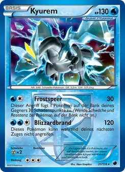 Kyurem, Karte 31 aus Plasma-Frost