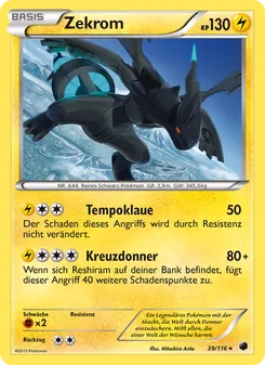 Zekrom, Karte 39 aus Plasma-Frost
