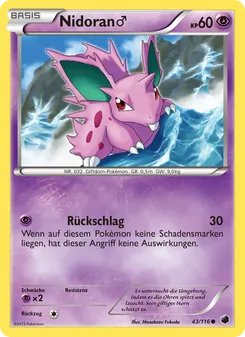 Nidoran♂, Karte 43 aus Plasma-Frost