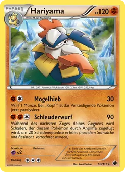 Hariyama, Karte 63 aus Plasma-Frost