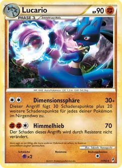 Lucario, Karte 14 aus Ruf der Legenden