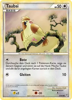 Taubsi, Karte 67 aus Ruf der Legenden