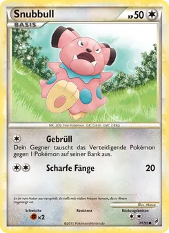 Snubbull, Karte 71 aus Ruf der Legenden