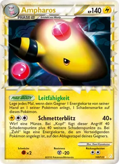 Ampharos, Karte 105 aus HeartGold SoulSilver