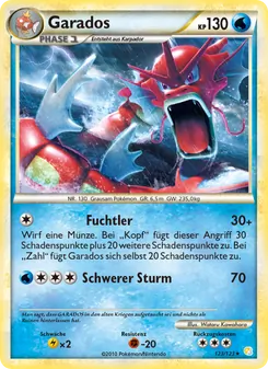 Garados, Karte 123 aus HeartGold SoulSilver