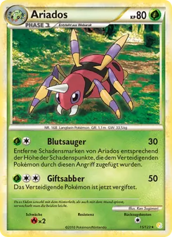 Ariados, Karte 15 aus HeartGold SoulSilver