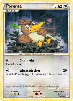 Porenta, Karte 19 aus HeartGold SoulSilver