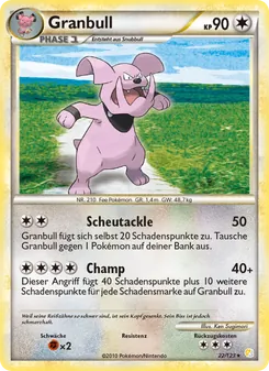 Granbull, Karte 22 aus HeartGold SoulSilver