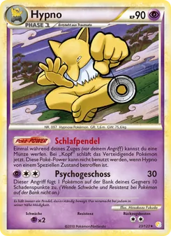 Hypno, Karte 23 aus HeartGold SoulSilver
