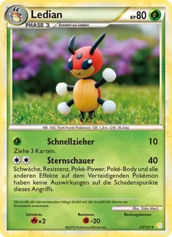 Ledian, Karte 25 aus HeartGold SoulSilver