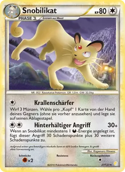 Snobilikat, Karte 27 aus HeartGold SoulSilver