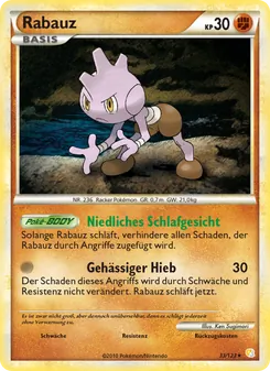 Rabauz, Karte 33 aus HeartGold SoulSilver