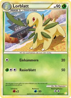 Lorblatt, Karte 35 aus HeartGold SoulSilver