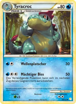 Tyracroc, Karte 38 aus HeartGold SoulSilver