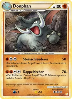 Donphan, Karte 40 aus HeartGold SoulSilver