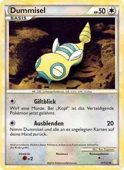 Dummisel, Karte 41 aus HeartGold SoulSilver