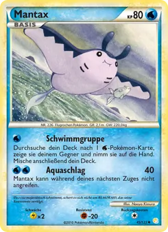 Mantax, Karte 45 aus HeartGold SoulSilver
