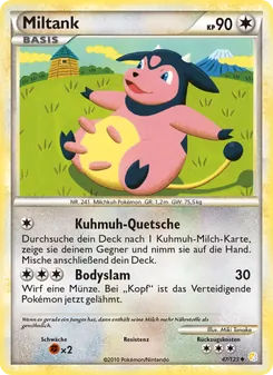 Miltank, Karte 47 aus HeartGold SoulSilver