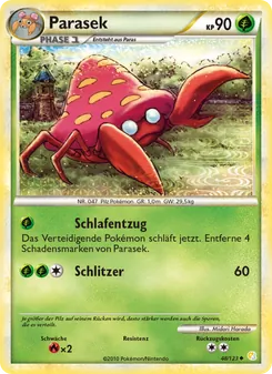 Parasek, Karte 48 aus HeartGold SoulSilver