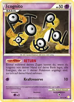 Icognito, Karte 54 aus HeartGold SoulSilver