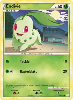 Endivie, Karte 59 aus HeartGold SoulSilver