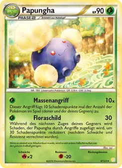 Papungha, Karte 6 aus HeartGold SoulSilver