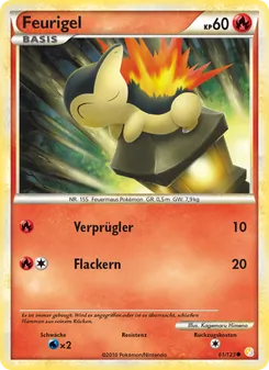 Feurigel, Karte 61 aus HeartGold SoulSilver
