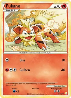 Fukano, Karte 65 aus HeartGold SoulSilver