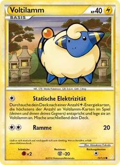 Voltilamm, Karte 73 aus HeartGold SoulSilver