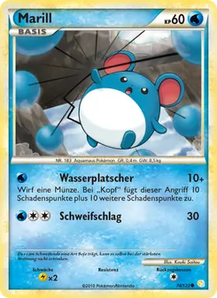 Marill, Karte 74 aus HeartGold SoulSilver