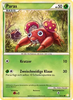 Paras, Karte 76 aus HeartGold SoulSilver