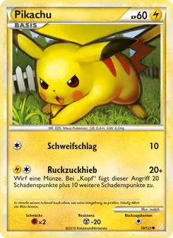 Pikachu, Karte 78 aus HeartGold SoulSilver