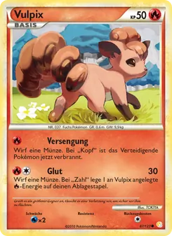 Vulpix, Karte 87 aus HeartGold SoulSilver