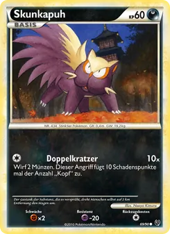 Skunkapuh, Karte 69 aus Unerschrocken
