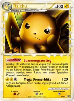 Raichu, Karte 83 aus Unerschrocken