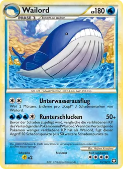 Wailord, Karte 31 aus Triumph