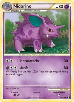 Nidorino, Karte 46 aus Triumph