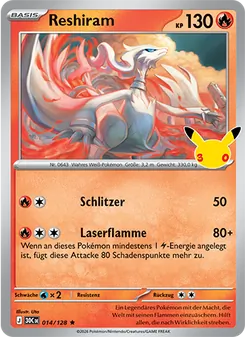 Reshiram, Karte 014 aus 30 Jahre